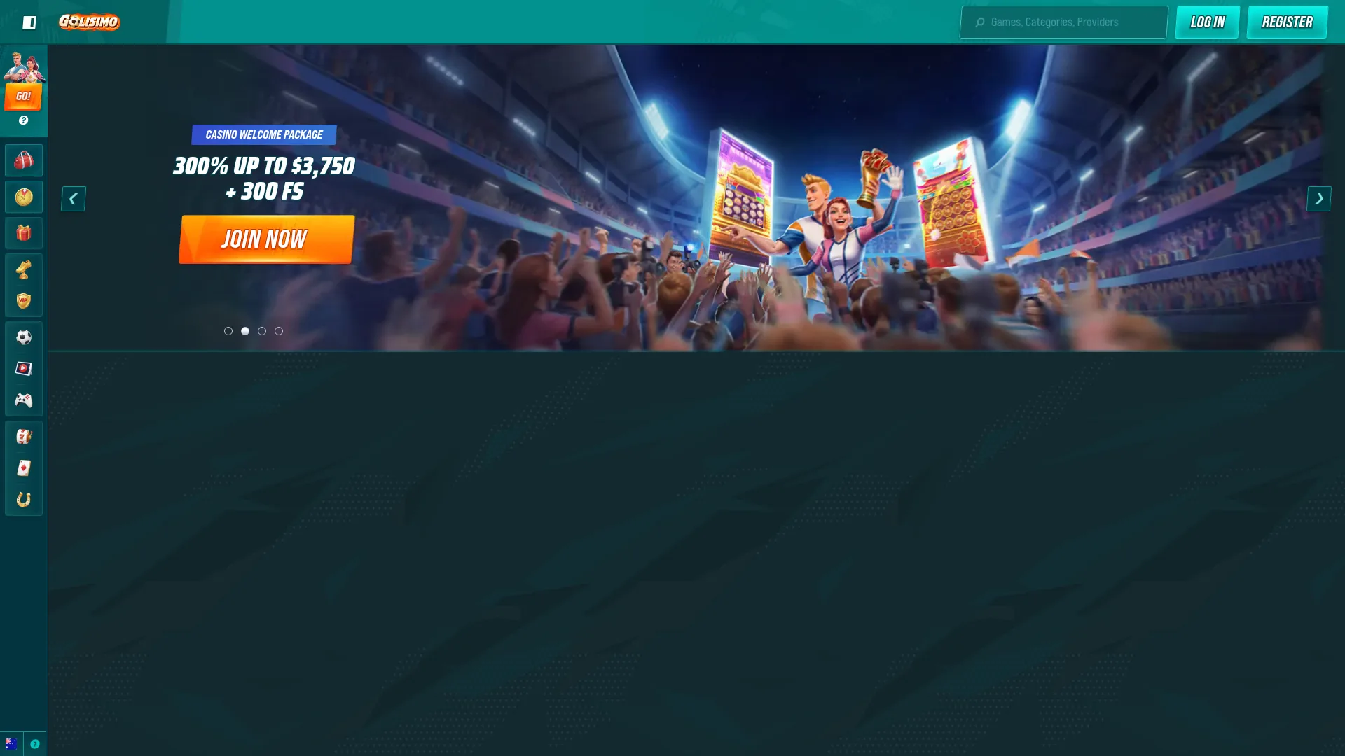 Golisimo Casino desktop view